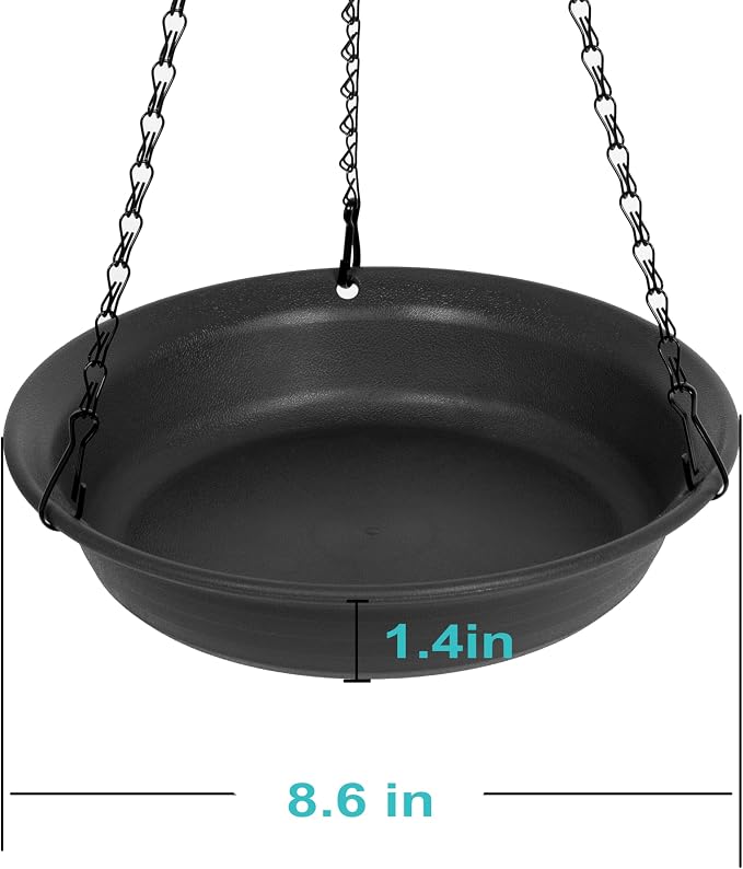 VUWEZ Hanging Bird Bath, Hanging Bird Water Feeder - Image 2
