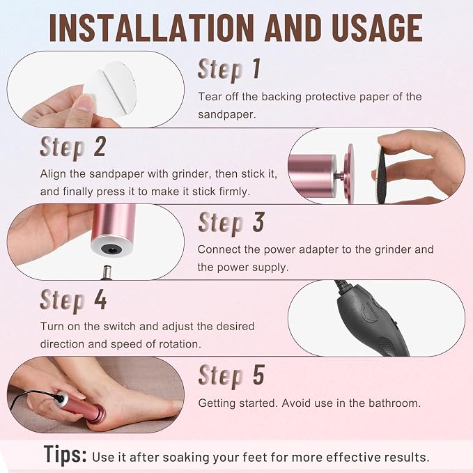 Dermawave Electric Foot File Callus Remover - Image 5
