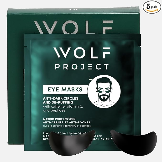 Wolf Project Under Eye Patches For Dark Circles, Puffy Eyes, and Wrinkles - by WolfProjectskincareformen