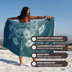 FESHKA Sand Proof Turkish Beach Towel – Oversized, Quick Dry & Lightweight - Image 2