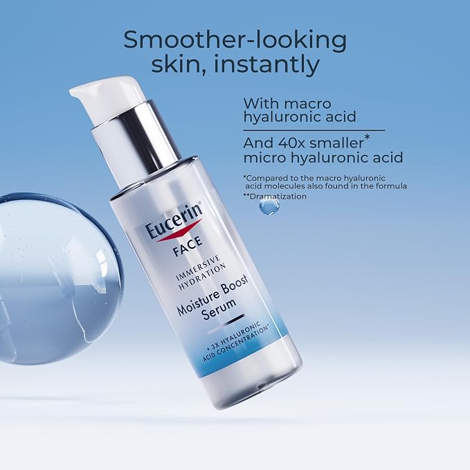 Eucerin Immersive Hydration Smoothing Face Serum, Ultra-Lightweight Hyaluronic - Image 6