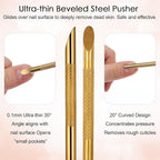 100/180 Grit Sandpaper Sheets Dual Ended Nail Cuticle Pusher, Cuticle File - Image 4