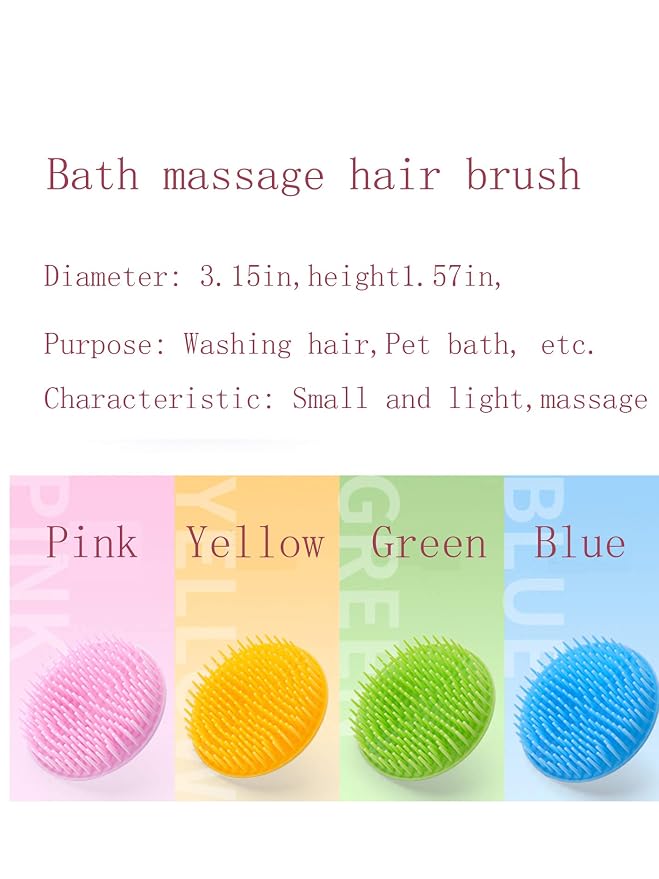 Aroveea Hair Scalp Brush Dandruff Cleaning Brush Shower Scalp Shampoo Brush - Image 2