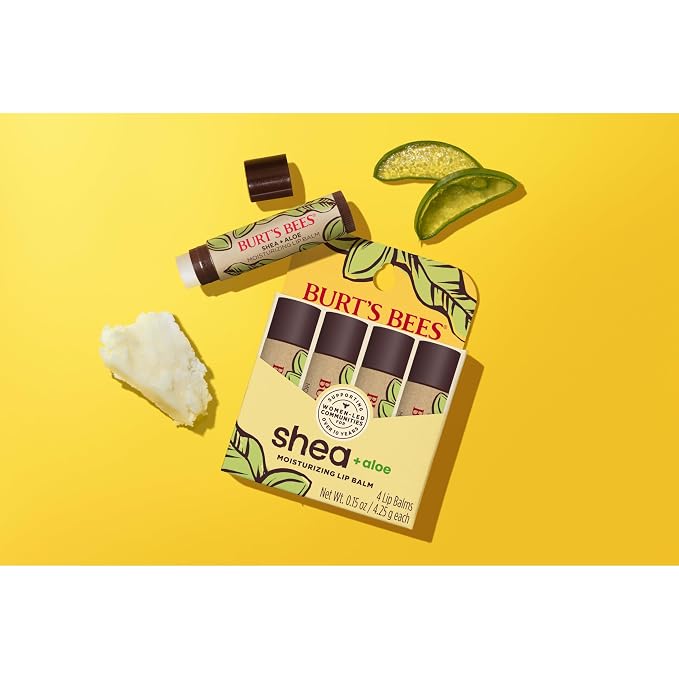 Burt's Bees Shea and Aloe Moisturizing Lip Balm, Lip Moisturizer - Image 9