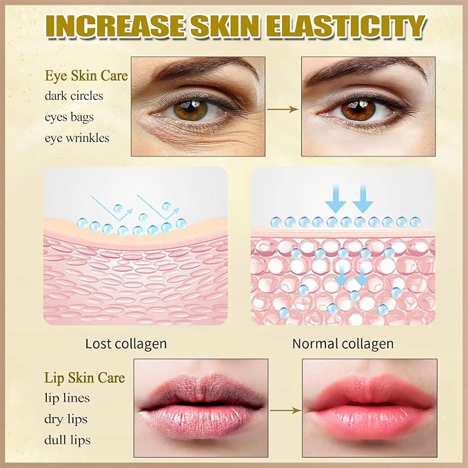 30 Pairs 24K Gold Eye Masks & Lip Masks, Under Eye Patches - Image 7
