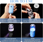 Honoson 2 Pack Nano Facial Mister Spray Bottle Handheld Humidifier Portable - Image 5