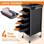 Noverlife Hair Salon Storage Tool Cart, 6-Layer Salon Cart - Image 4
