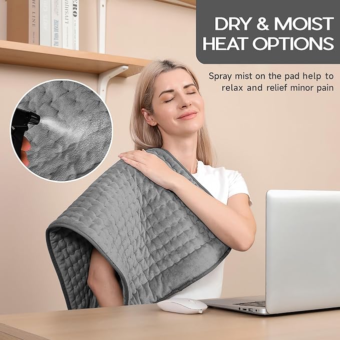 Heating Pad for Period Cramps, Heating Pad for Back/Neck/Shoulder Muscle Pain - Image 4