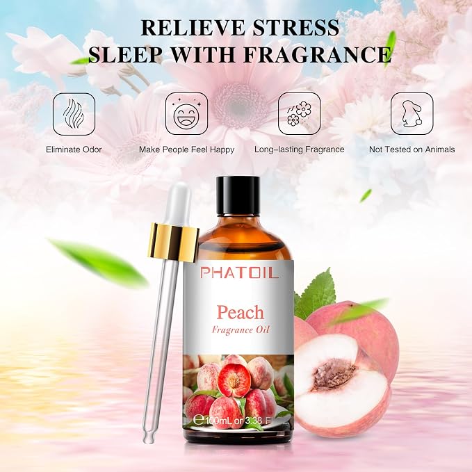 PHATOIL 3.38FL.OZ Peach Fragrance Oils - Image 2