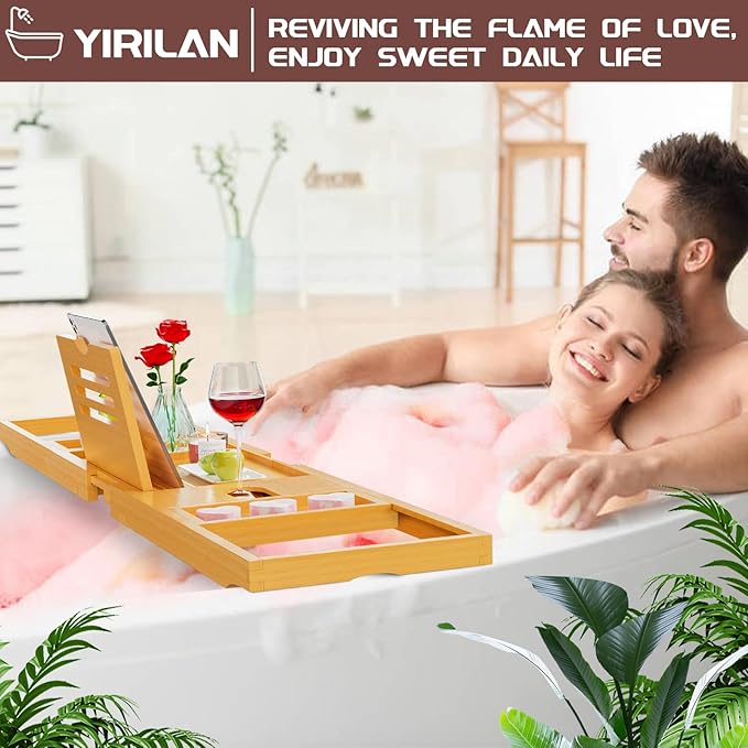 Yirilan Lux Expandable Bathtub Tray Caddy - Image 6