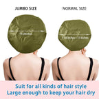 Jumbo Size Shower Cap 2 PCS Waterproof Shower Caps - Image 7