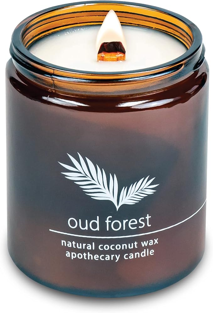 Hemlock Park Oud Forest Apothecary Hand-Poured Scented Candle | Crackling Wood by HemlockPark
