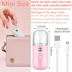 Mudder 4 Pcs Nano Facial Mister Handy Nano Mist Sprayer 30ml Visual Water Tank - Image 4