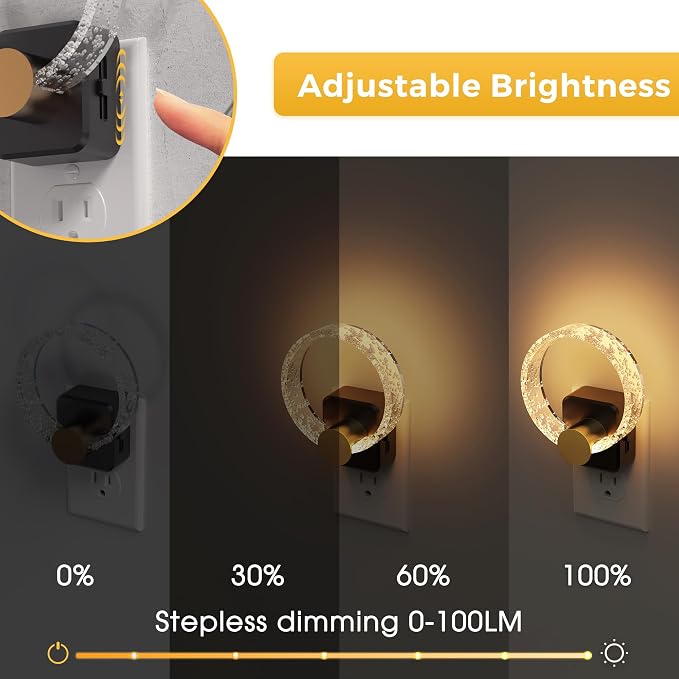 L LOHAS LED Night Lights Plug into Wall, 2 Pack Plug in Night Lights - Image 3