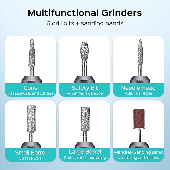 COSLUS C40 Electric Nail Drill File Professional: - Image 9