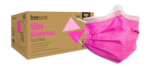 BeeSure Vibe Face Masks, Glamorous Pink by Beesure
