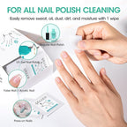 GELLEN Nail Cleanser Pads, 200 Pack Alcohol Prep Pads Nail Cleanser Wipes - Image 3