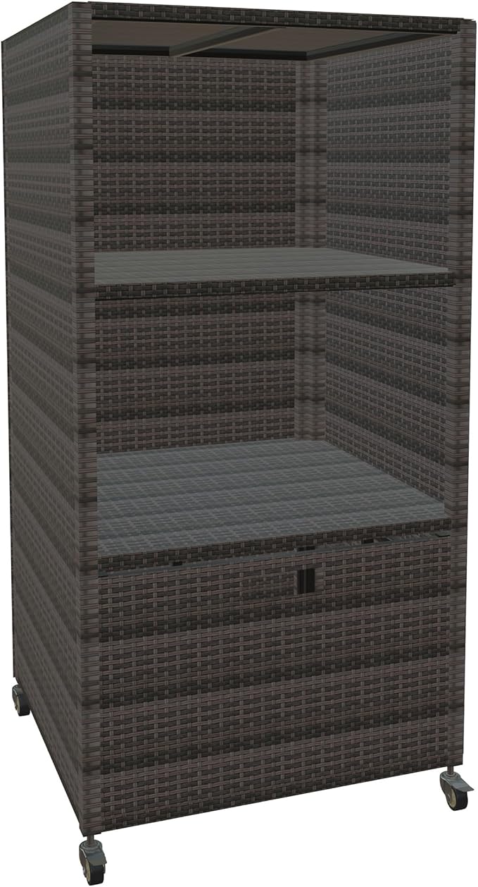 HOOYEAH Pool Towel Rack Outdoor, Waterproof PE Plastic Rattan Wicker Pool by HOOYEAH