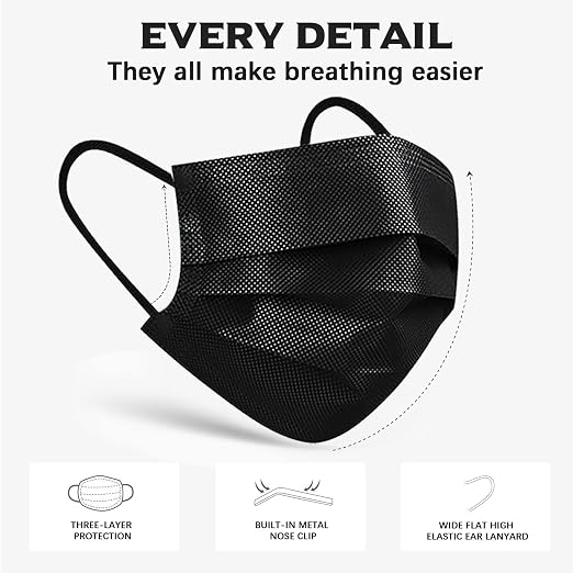Wecolor 120 Pack Disposable Face Masks - Image 7