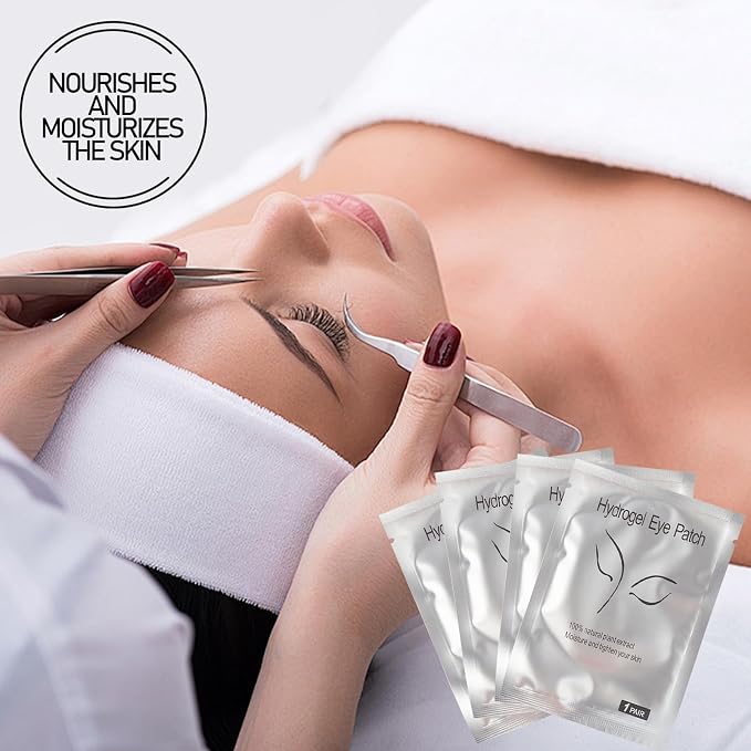 myaokue-up 100 Pairs Eye Gel Pads, Lint Free Under Eye Patches - Image 3