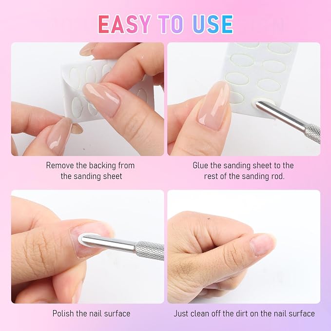 Pre-Treatment Cuticle Pusher, Dual Ended Cuticle Remover Russian Prep Nail - Image 5