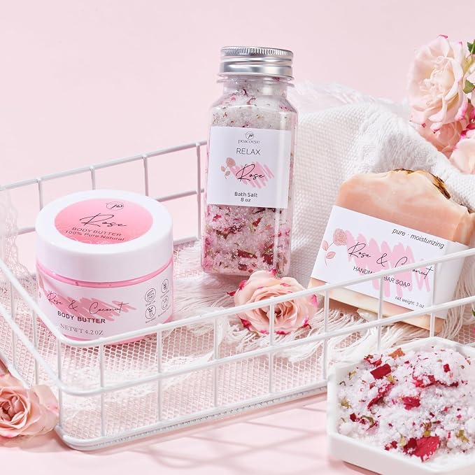 Mother's Day Gift for Mom Spa Gifts Bath Baskets Relaxing Spa Self Care Gift - Image 4