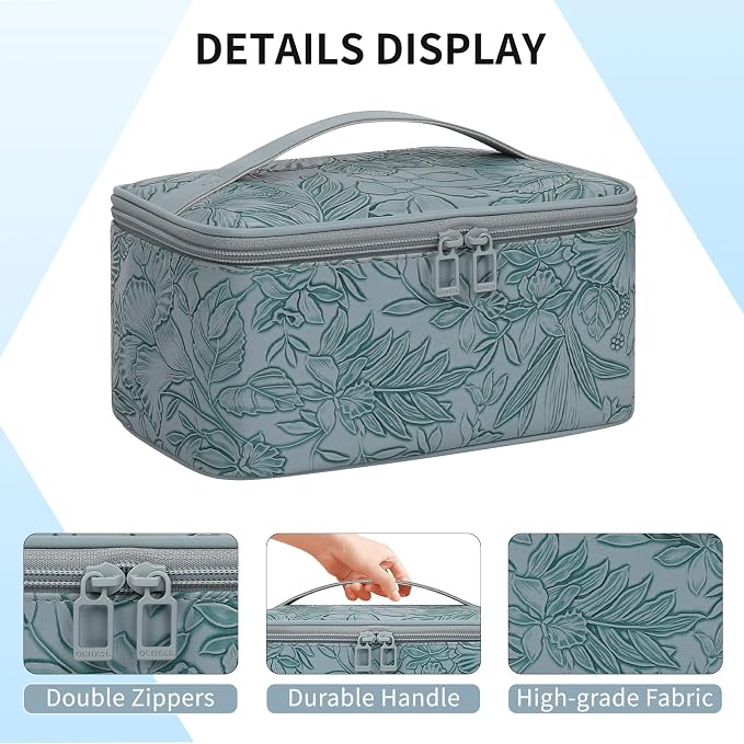 OCHEAL Makeup Bag, Travel Makeup Organizer Bag, Large Capacity Cosmetic Bags - Image 7