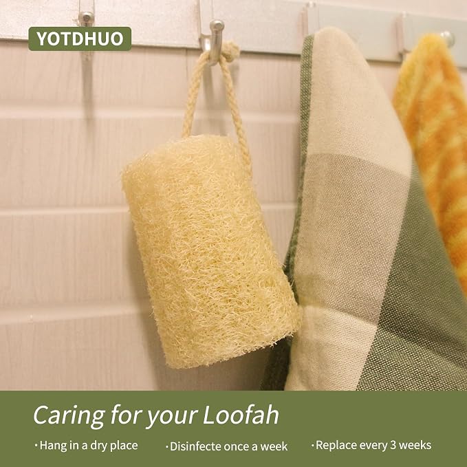 Natural Loofah Sponge Exfoliating Body Scrubber, Organic Luffa - Image 6