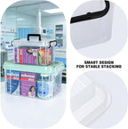 HEY FOLY 15qt Clear Medicine Organizer Storage Box, Plastic First Aid Box Empty - Image 7