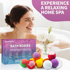Bath Bombs for Women & Men, Basket Set for Mothers Day Gifts for Mom, Spa - Image 3