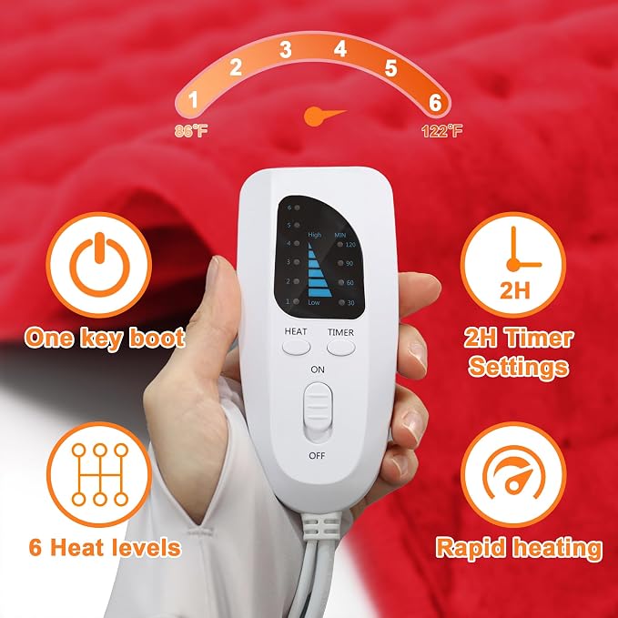 Deepsoon Heating Pad, Electric Heating Pads - Image 7