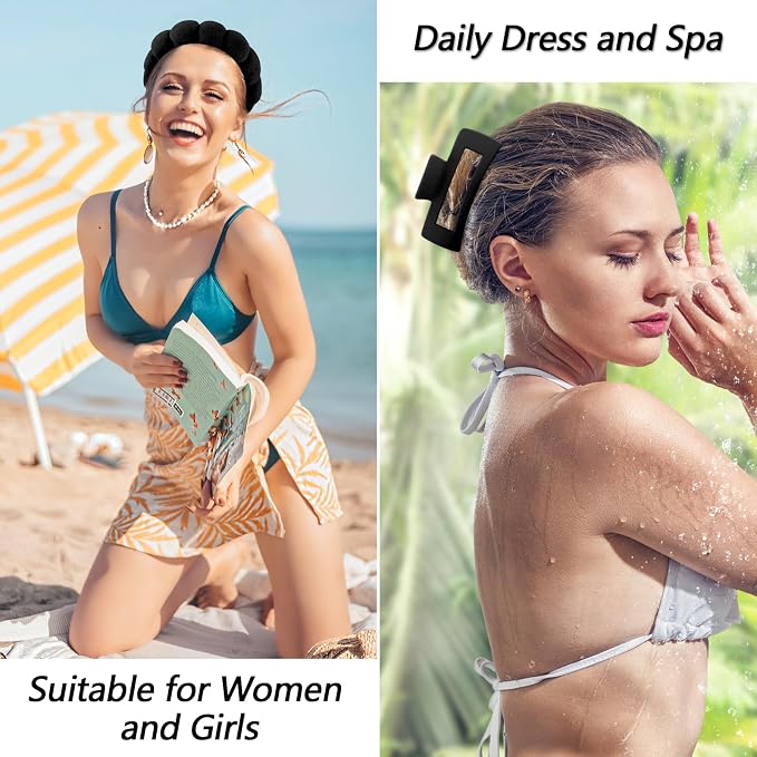 VELSCRUN Spa Headband, Makeup Face Wash Skincare Headbands, Stuff - Image 5