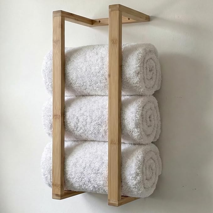 Bamboo Towel Racks by AuraNest