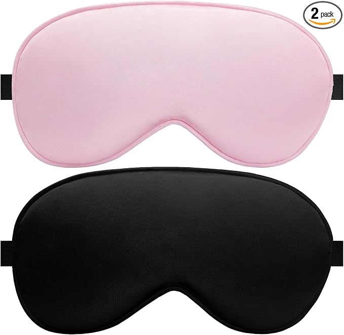 Silk Sleep Mask – 2 Pack Silk Eye Mask by AlbatrossHealthNewEngland