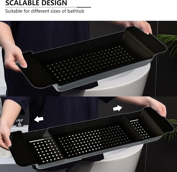 Bath Tub Tray - Stretchable, Strong Load-Bearing, Anti-Slip Design - Ultimate - Image 3