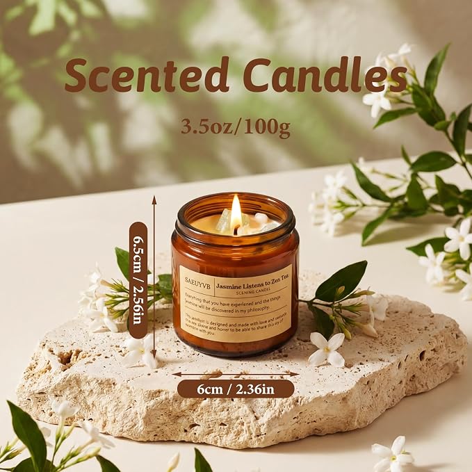 24 Pack Scented Candles for Home, 3.5oz Crystal Soy Candles-Long Burning Time - Image 3