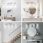 LED Modern Bathroom Light Fixtures Over Mirror, 4-Light Brushed Nickel Vanity - Image 7