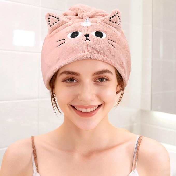 2Pack Microfiber Hair Towel Wrap - Image 9