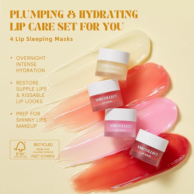 ANRCOLLECT Lip Mask Overnight Set, Revives & Nourishes Gift Set - Image 3
