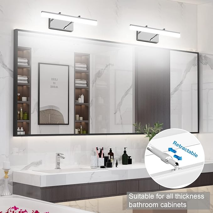 Aipsun 15.7 inch LED Vanity Lights Adjustable Bathroom Wall Light Bathroom - Image 6