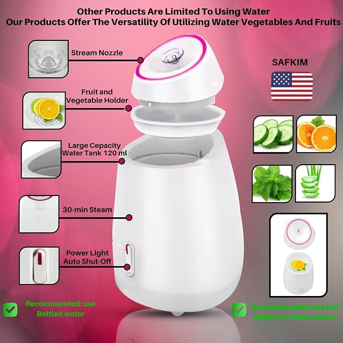 Facial Steamer, Complete Home Spa Set – Jade Roller, Gua Sha, Microfiber Hair - Image 9