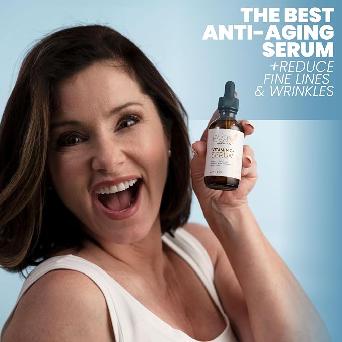 Eva Naturals Vitamin C Serum for Face – Anti Aging Dark Spot Remover & Corrector - Image 3