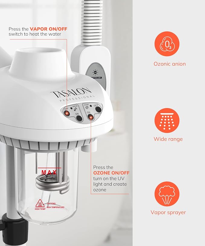TASALON Professional 2 in 1 Facial Steamer - Image 3