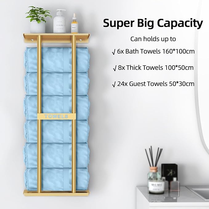 STWWO Bathroom Towel Storage Rack - Image 3