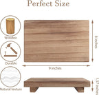 zoocatia Small Wood Tray Pedestal Stand Farmhouse Bathroom Decor Decorative - Image 4