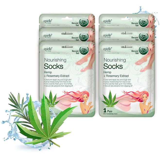 Epielle Nourishing Foot Mask 6 Pairs, Repair and Soften by Epielle
