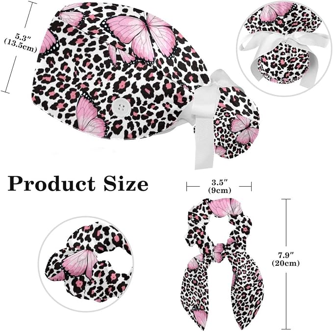 Women's Working Caps with Scrunchies Tarot Pattern Background Lace-Up Hat - Image 2