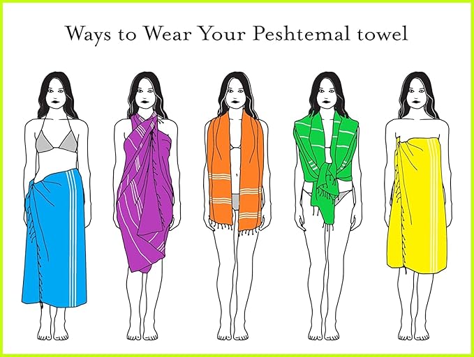HAVLULAND Turkish Beach Towels, Oversized 40"x72" Turkish Bath Towel, Highly - Image 9