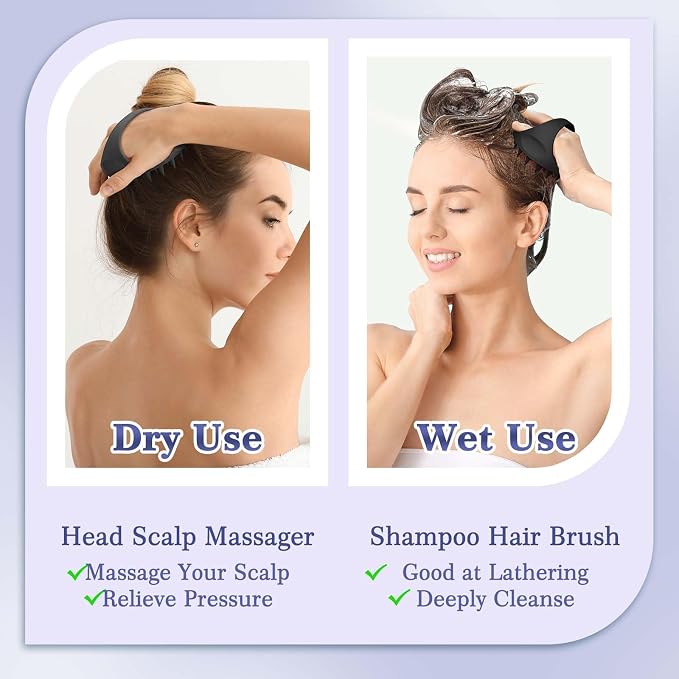 Manmihealth Large Hair Scalp Scrubber, One-piece Silicone Scalp Massager - Image 4