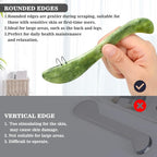 2 PCS Jade Stone Gua Sha Massage Tool, Large Guasha Muscle Scraper Tools Set - Image 6